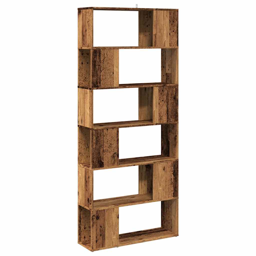 vidaXL Bibliotecă/Separator de cameră, Lemn vechi, 80x24x186 cm vidaXL Bibliotecă/Separator de cameră, Lemn vechi, 80x24x186 cm