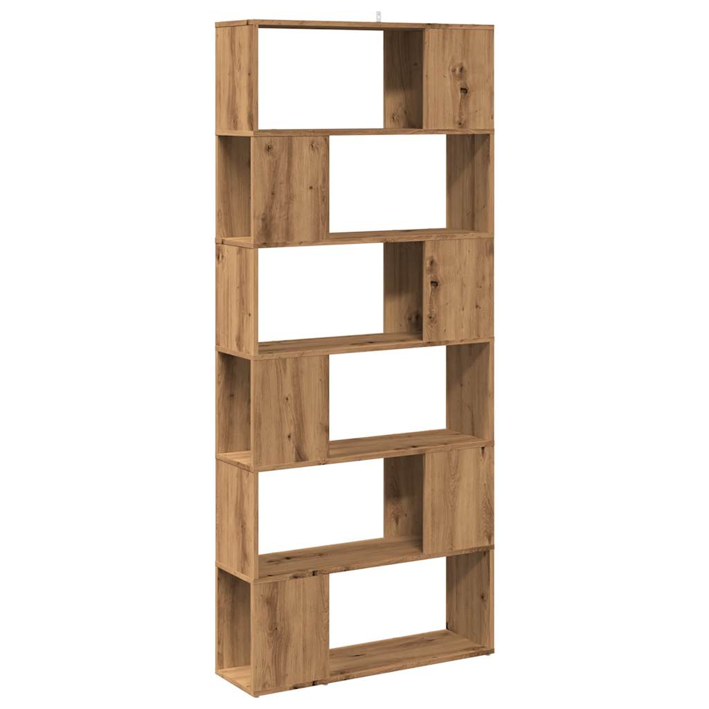 vidaXL Bibliotecă/Separator de cameră, Stejar artizanal, 80x24x186 cm vidaXL Bibliotecă/Separator de cameră, Stejar artizanal, 80x24x186 cm