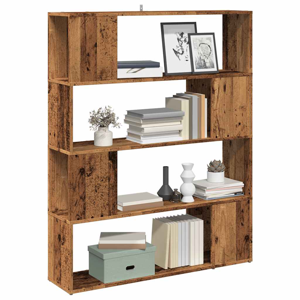 vidaXL Bibliotecă/Separator cameră, lemn vechi, 100x24x124,5 cm vidaXL Bibliotecă/Separator cameră, lemn vechi, 100x24x124,5 cm