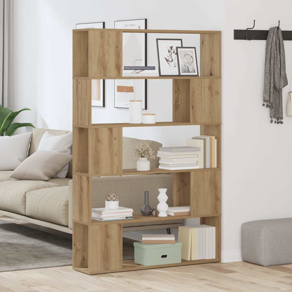 vidaXL Bibliotecă/Separator de cameră, Stejar artizanal, 100x24x155 cm vidaXL Bibliotecă/Separator de cameră, Stejar artizanal, 100x24x155 cm