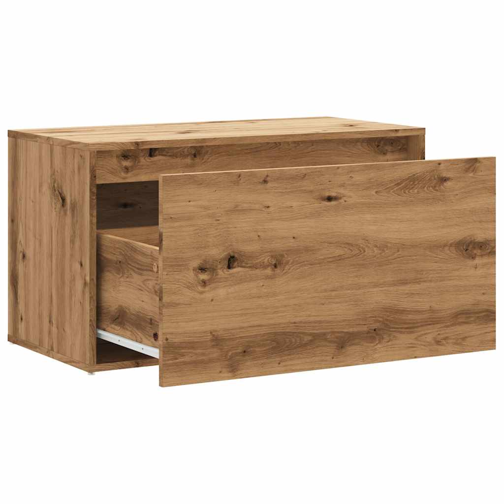 vidaXL Bancă de hol, stejar artizanal, 80x40x45 cm, PAL vidaXL Bancă de hol, stejar artizanal, 80x40x45 cm, PAL