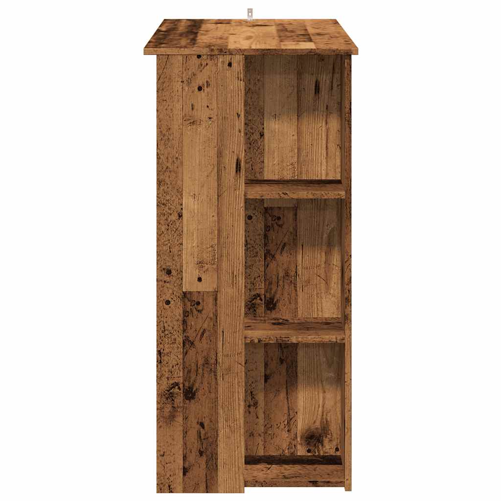 vidaXL Masă bar cu rafturi, lemn vechi, 102x50x103,5 cm lemn prelucrat vidaXL Masă bar cu rafturi, lemn vechi, 102x50x103,5 cm lemn prelucrat