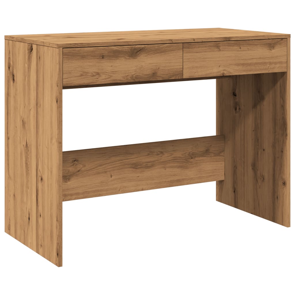 vidaXL Birou, stejar artizanal, 101x50x76,5 cm, lemn prelucrat
