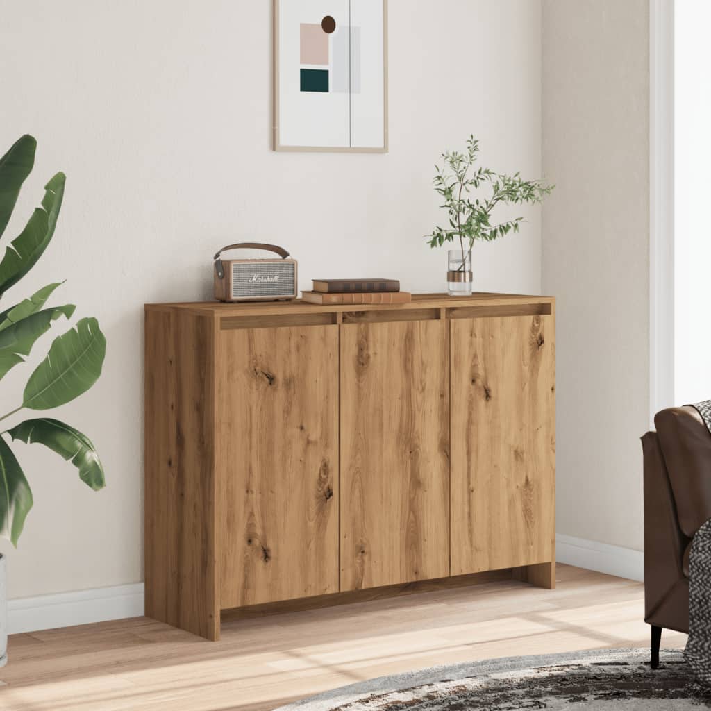 vidaXL Dulap, stejar artizanal, 102x33x75 cm, lemn prelucrat
