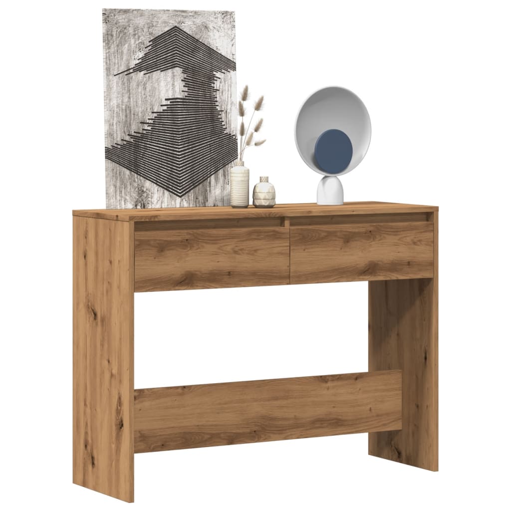vidaXL Măsuță consolă, stejar artizanal, 100x35x76,5cm, lemn prelucrat vidaXL Măsuță consolă, stejar artizanal, 100x35x76,5cm, lemn prelucrat