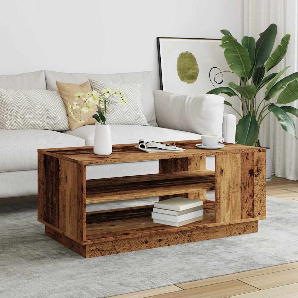vidaXL Măsuță de cafea, lemn vechi, 102x55x43 cm, lemn prelucrat vidaXL Măsuță de cafea, lemn vechi, 102x55x43 cm, lemn prelucrat