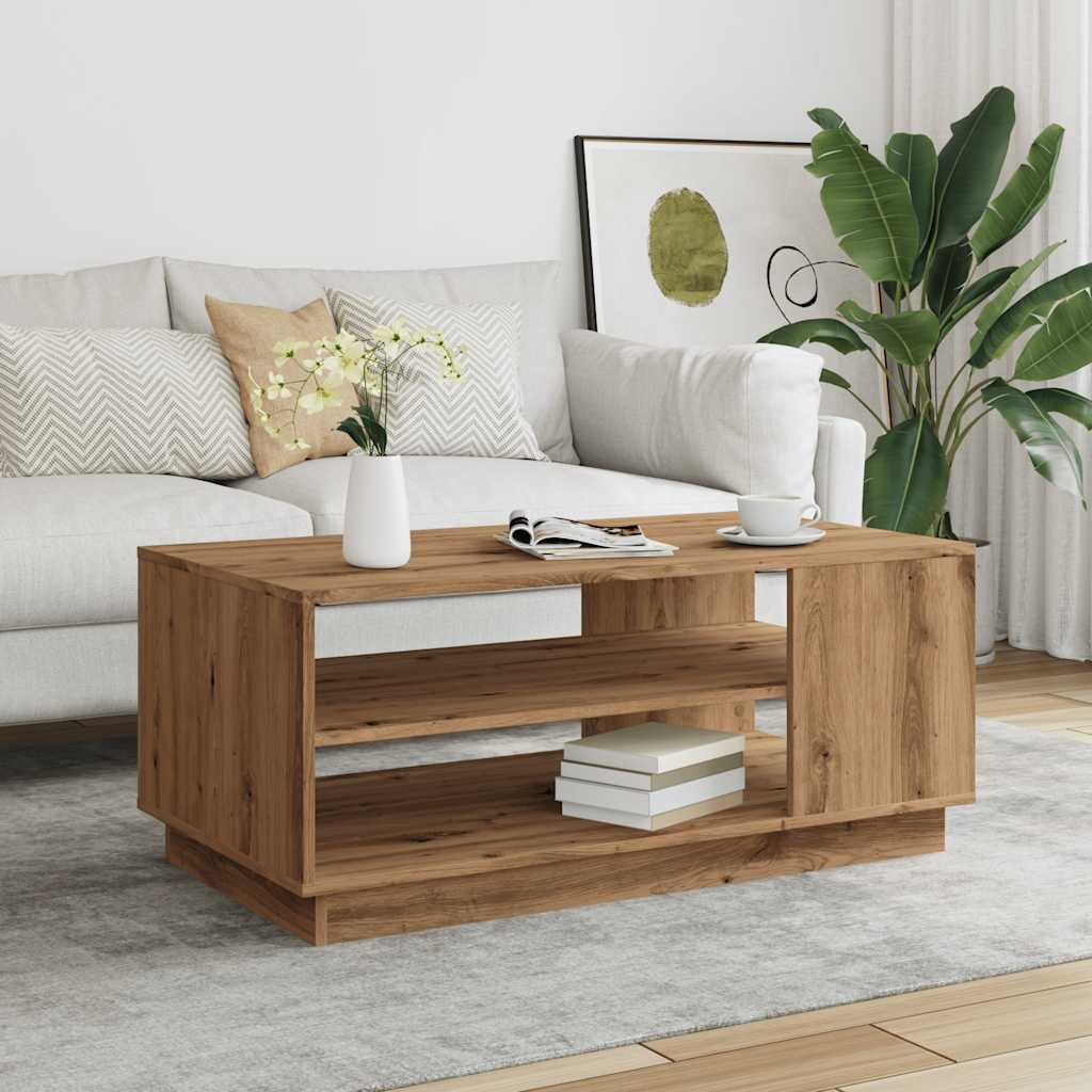 vidaXL Măsuță de cafea, stejar artizanal, 102x55x43 cm lemn prelucrat