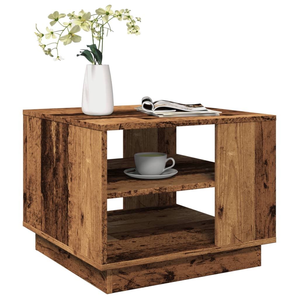 vidaXL Măsuță de cafea, lemn vechi, 55x55x42 cm, lemn prelucrat vidaXL Măsuță de cafea, lemn vechi, 55x55x42 cm, lemn prelucrat