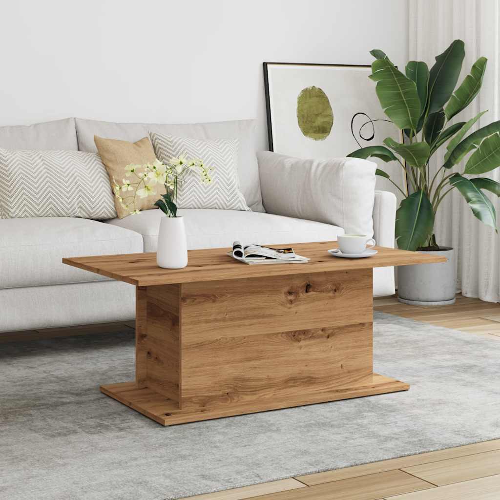 vidaXL Măsuță cafea, stejar artizanal, 102x55,5x40 cm, lemn prelucrat vidaXL Măsuță cafea, stejar artizanal, 102x55,5x40 cm, lemn prelucrat