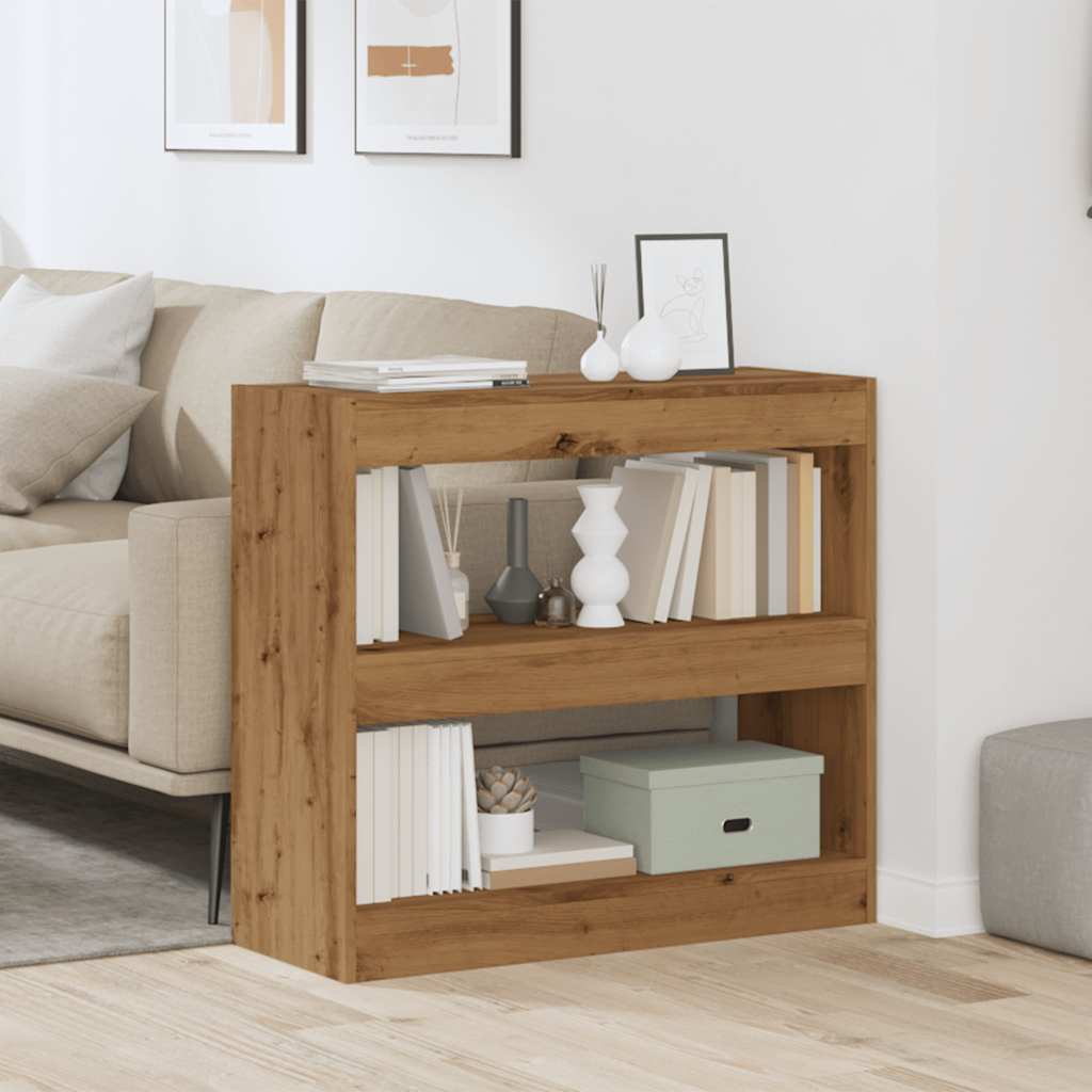 vidaXL Bibliotecă/Separator de cameră, Stejar artizanal, 80x30x72 cm vidaXL Bibliotecă/Separator de cameră, Stejar artizanal, 80x30x72 cm