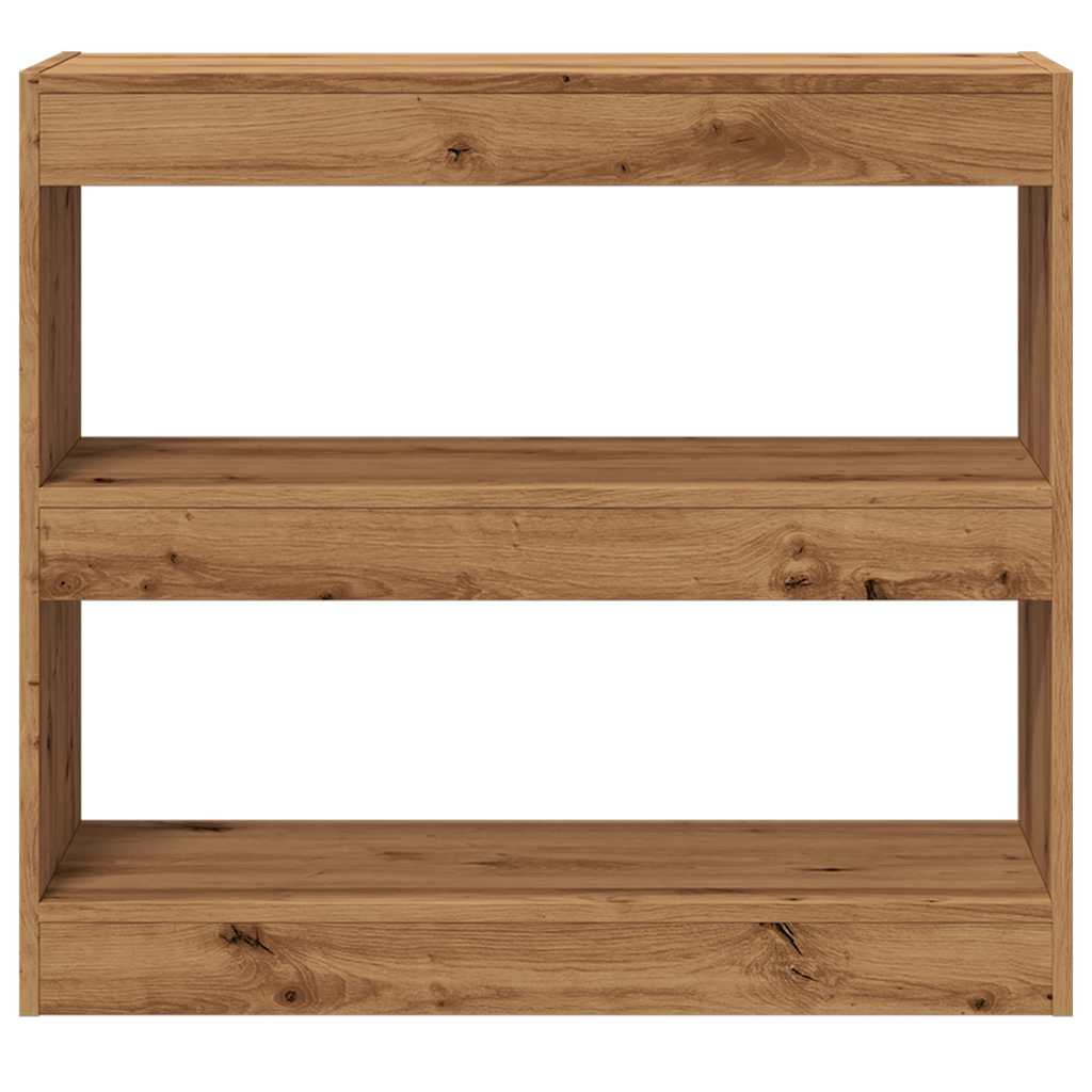 vidaXL Bibliotecă/Separator de cameră, Stejar artizanal, 80x30x72 cm vidaXL Bibliotecă/Separator de cameră, Stejar artizanal, 80x30x72 cm