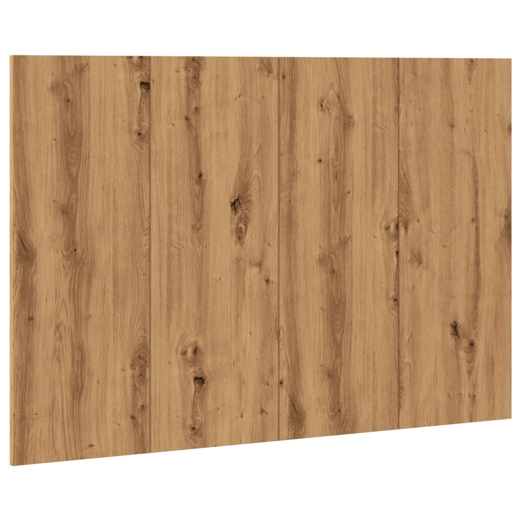 vidaXL Tăblie de pat cu LED, stejar artizanal, 120x1,5x80 cm, lemn