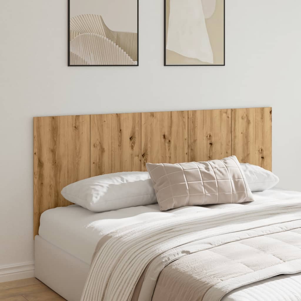 vidaXL Tăblie de pat cu LED, stejar artizanal, 200x1,5x80 cm, lemn vidaXL Tăblie de pat cu LED, stejar artizanal, 200x1,5x80 cm, lemn