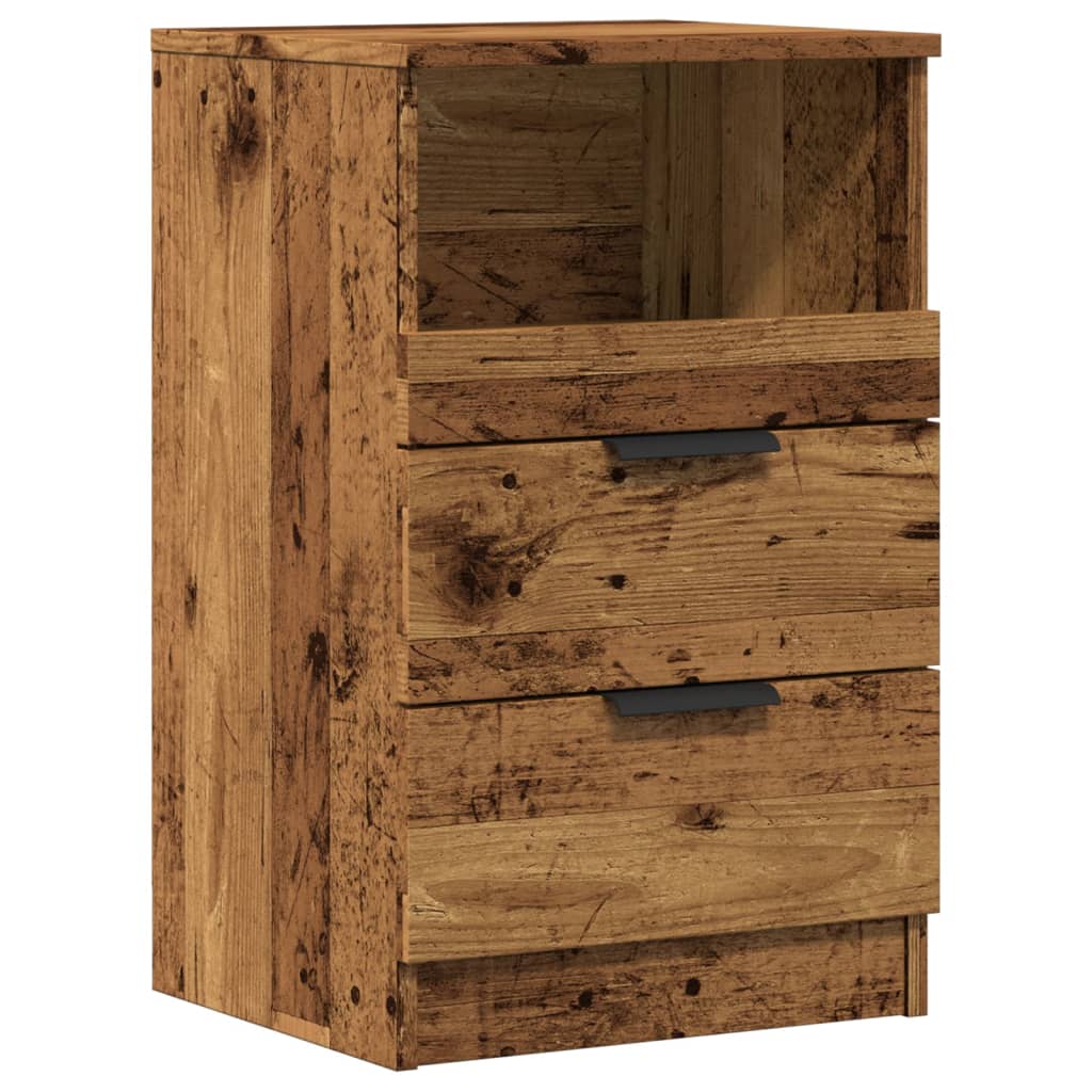 vidaXL Noptiere, 2 buc, lemn învechit, 40x36x65 cm, lemn prelucrat