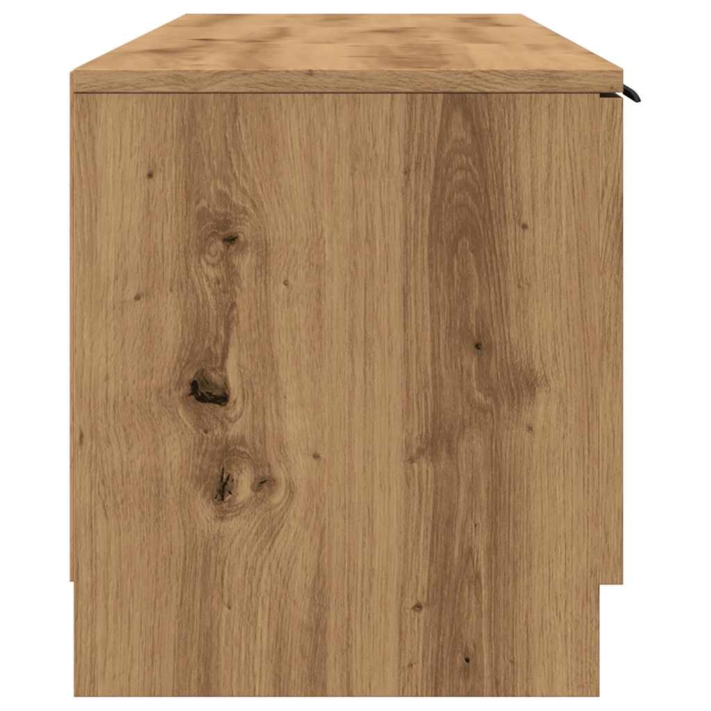 vidaXL Comodă TV, stejar artizanal, 140x35x40 cm, lemn prelucrat vidaXL Comodă TV, stejar artizanal, 140x35x40 cm, lemn prelucrat