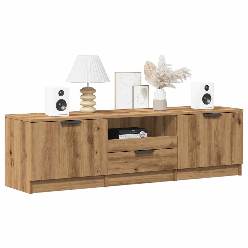 vidaXL Comodă TV, stejar artizanal, 140x35x40 cm, lemn prelucrat vidaXL Comodă TV, stejar artizanal, 140x35x40 cm, lemn prelucrat