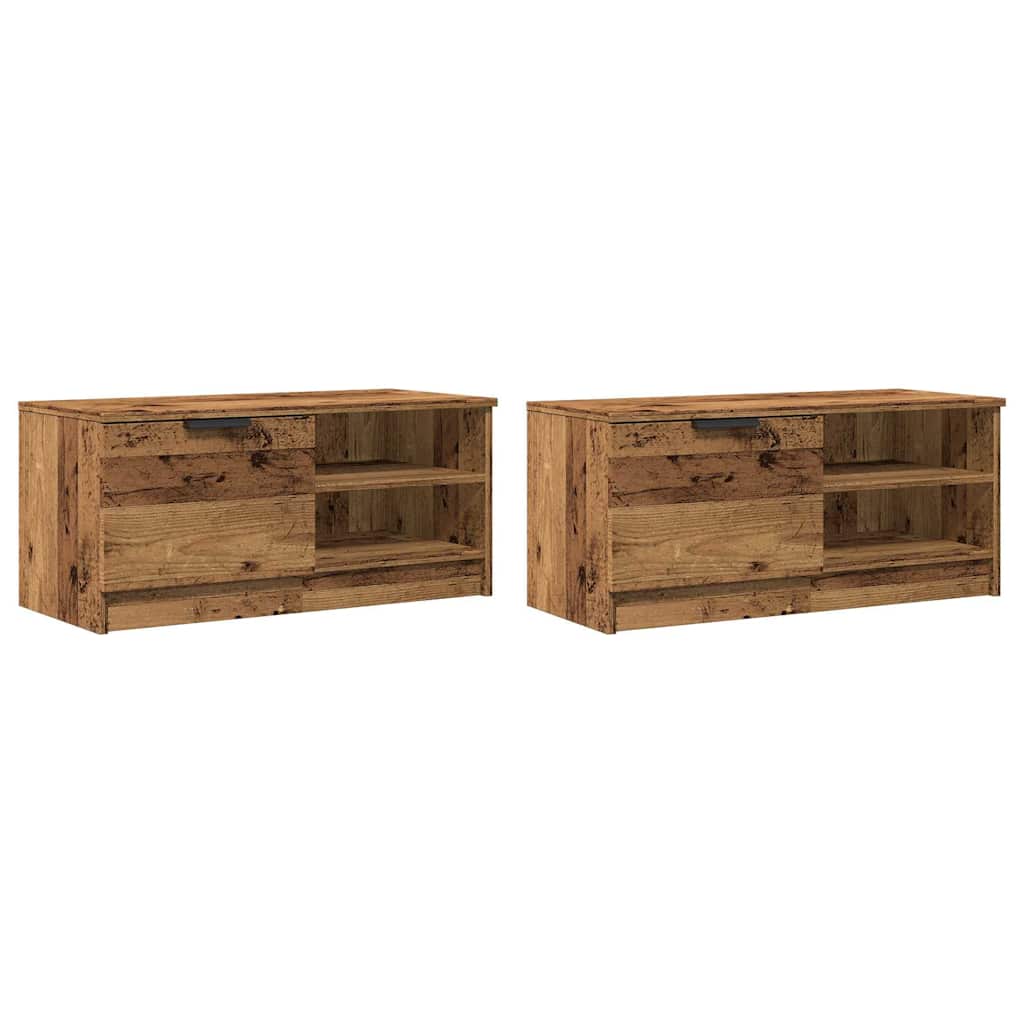 vidaXL Dulapuri TV 2 buc Lemn vechi 80x35x36,5 cm Lemn prelucrat vidaXL Dulapuri TV 2 buc Lemn vechi 80x35x36,5 cm Lemn prelucrat