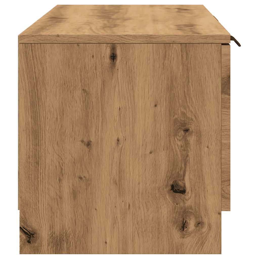 vidaXL Comodă TV,stejar artizanal 102x35x36,5 cm, lemn prelucrat