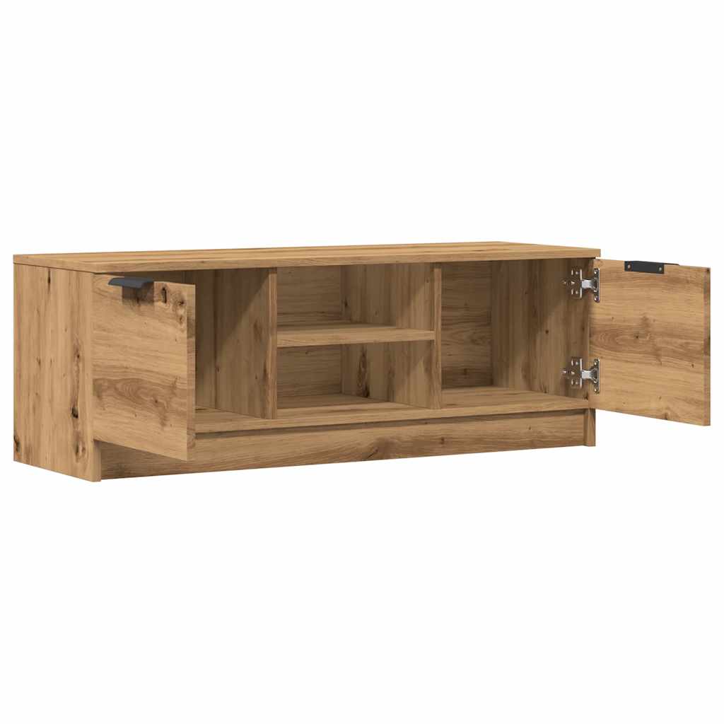 vidaXL Comodă TV,stejar artizanal 102x35x36,5 cm, lemn prelucrat