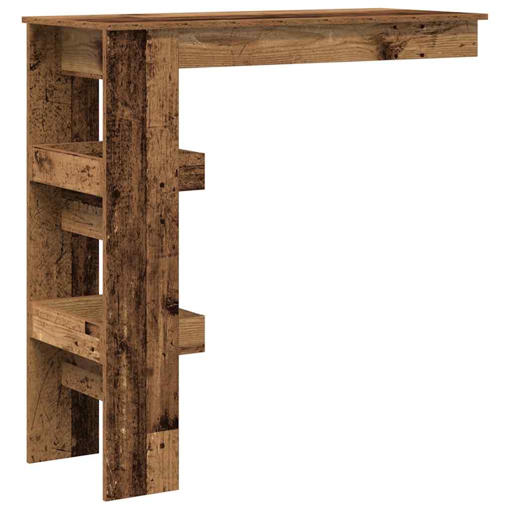 vidaXL Masă bar de perete, lemn vechi, 102x45x103,5 cm, lemn compozit vidaXL Masă bar de perete, lemn vechi, 102x45x103,5 cm, lemn compozit