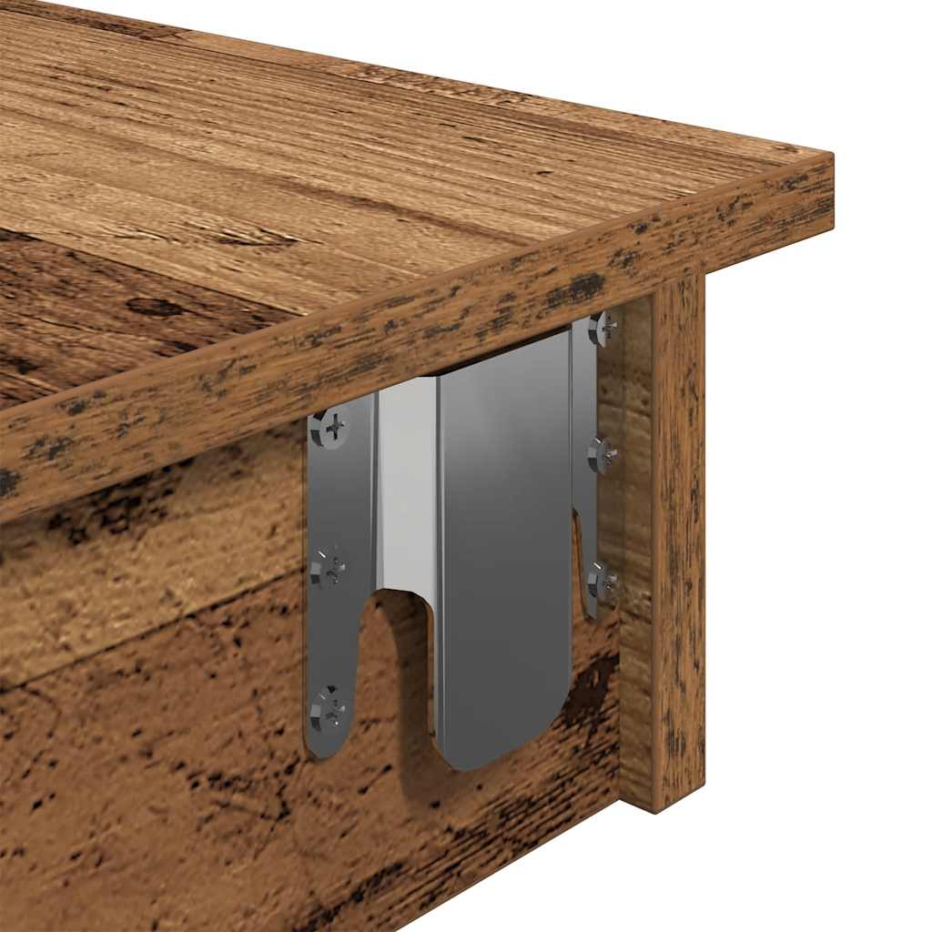 vidaXL Masă bar de perete, lemn vechi, 102x45x103,5 cm, lemn compozit vidaXL Masă bar de perete, lemn vechi, 102x45x103,5 cm, lemn compozit