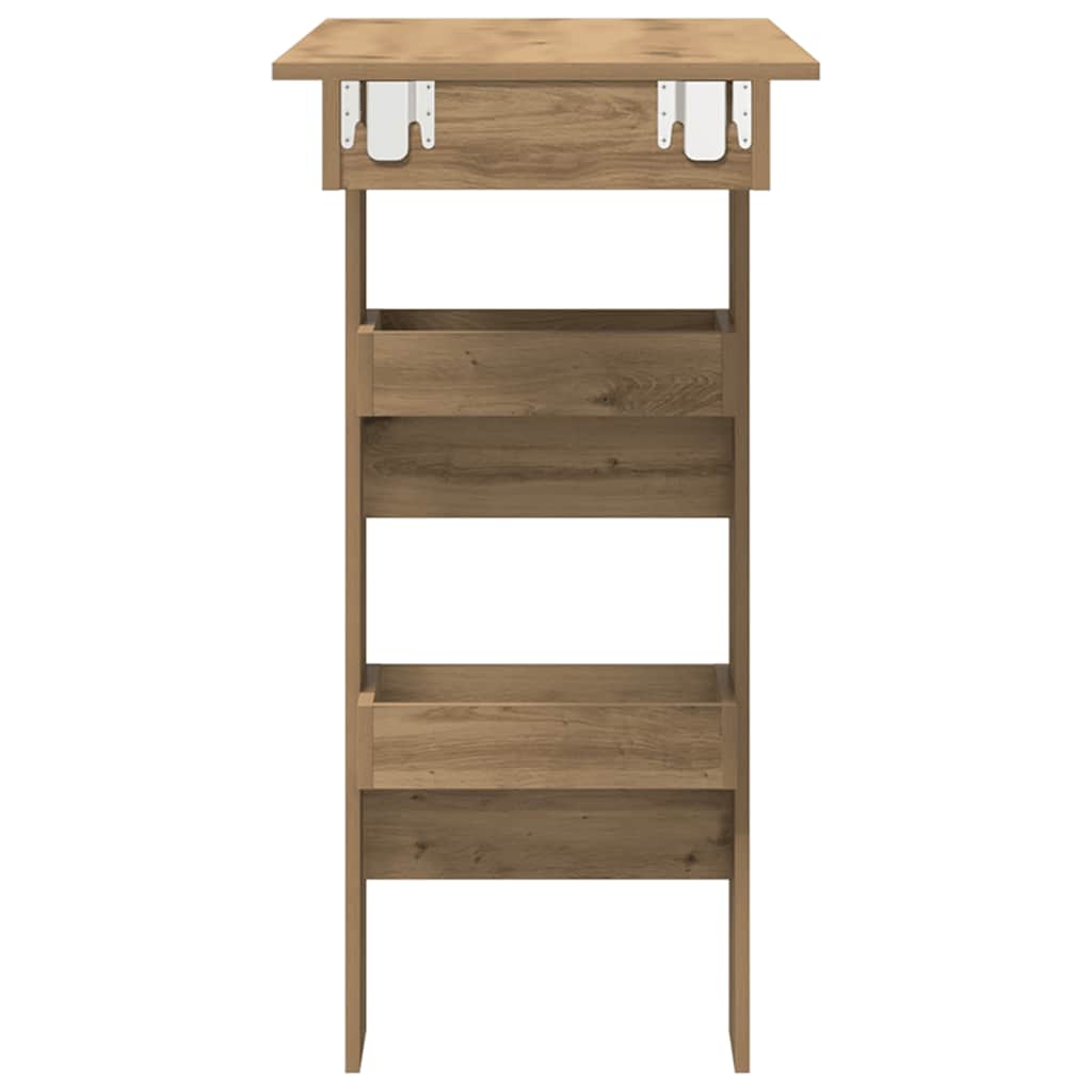 vidaXL Masă bar perete Stejar artizanal 102x45x103,5 cm lemn compozit