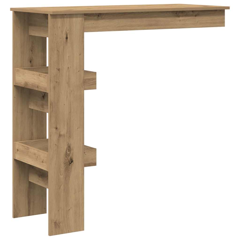 vidaXL Masă bar perete Stejar artizanal 102x45x103,5 cm lemn compozit