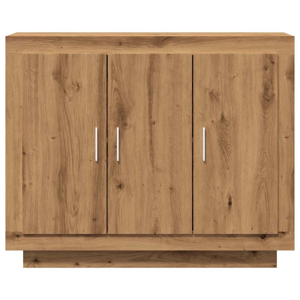 vidaXL Dulap, Stejar artizanal, 92x35x75 cm, lemn compozit