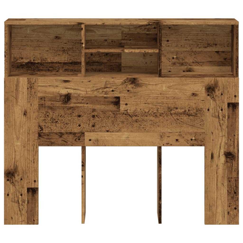 vidaXL Tăblie pat cu dulap, lemn vechi 120x19x103,5 cm lemn prelucrat vidaXL Tăblie pat cu dulap, lemn vechi 120x19x103,5 cm lemn prelucrat