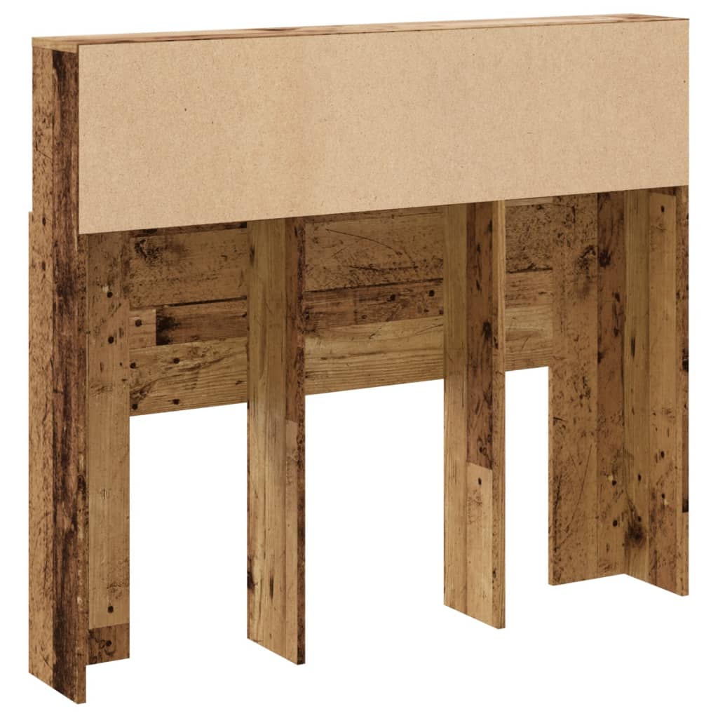 vidaXL Tăblie pat cu dulap, lemn vechi 120x19x103,5 cm lemn prelucrat vidaXL Tăblie pat cu dulap, lemn vechi 120x19x103,5 cm lemn prelucrat