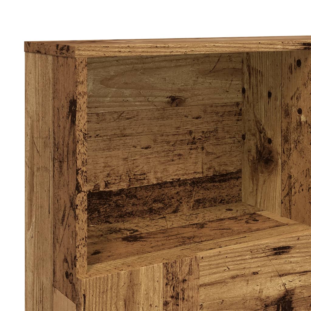 vidaXL Tăblie pat cu dulap, lemn vechi 120x19x103,5 cm lemn prelucrat vidaXL Tăblie pat cu dulap, lemn vechi 120x19x103,5 cm lemn prelucrat