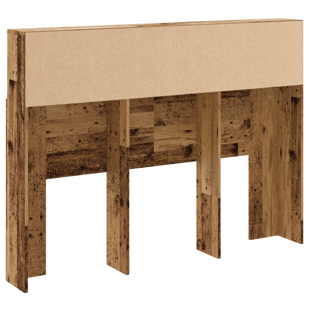 vidaXL Tăblie de pat cu dulap, lemn vechi, 140x19x103,5 cm vidaXL Tăblie de pat cu dulap, lemn vechi, 140x19x103,5 cm