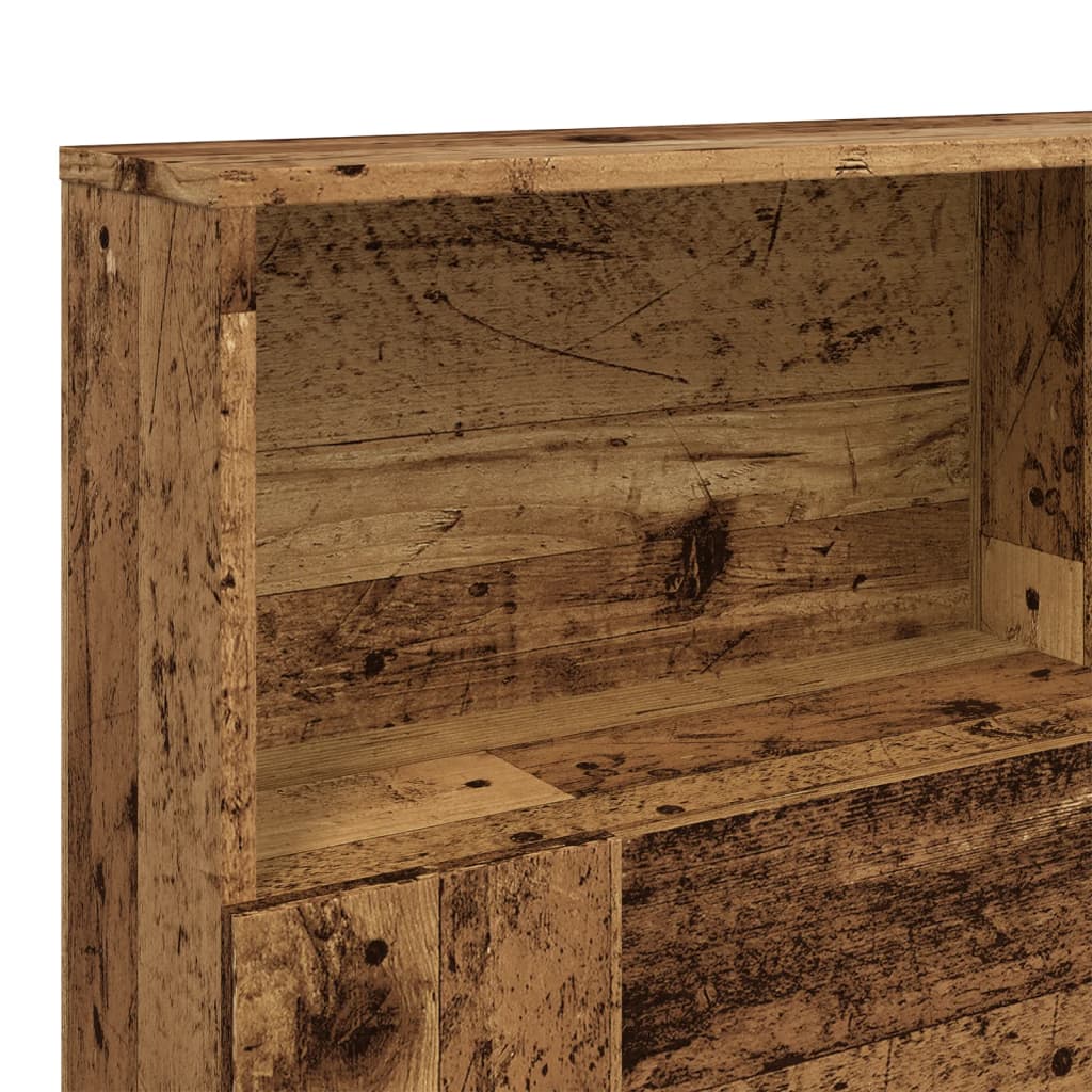vidaXL Tăblie pat cu dulap, lemn vechi 160x19x103,5 cm lemn prelucrat vidaXL Tăblie pat cu dulap, lemn vechi 160x19x103,5 cm lemn prelucrat