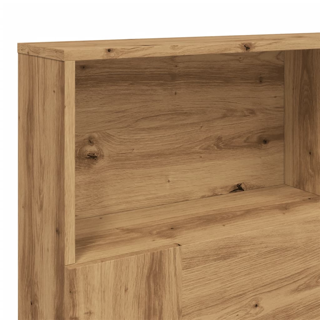 vidaXL Tăblie pat dulap stejar artizanal 160x19x103,5cm lemn prelucrat vidaXL Tăblie pat dulap stejar artizanal 160x19x103,5cm lemn prelucrat