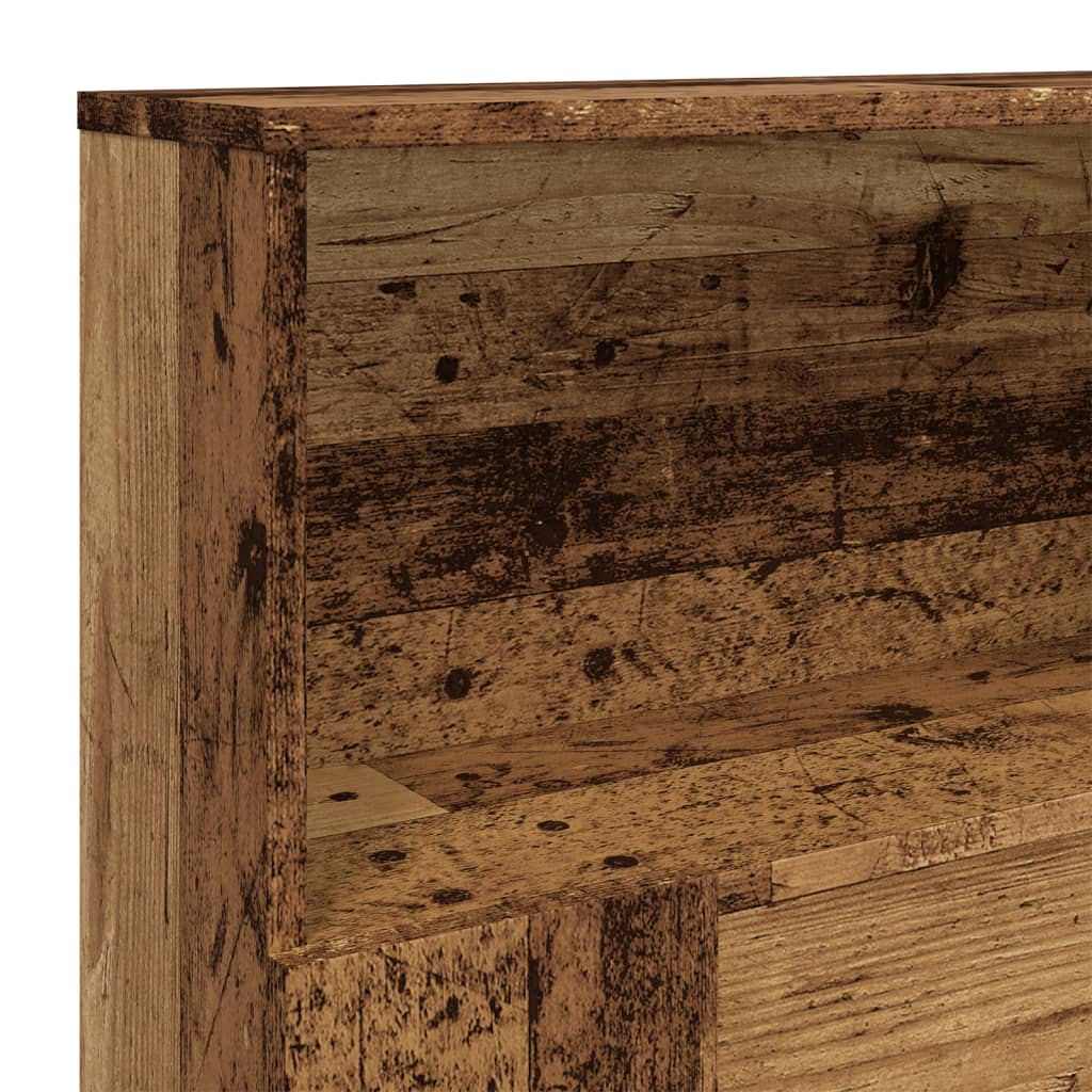 vidaXL Tăblie pat cu dulap, lemn vechi 180x19x103,5 cm lemn prelucrat vidaXL Tăblie pat cu dulap, lemn vechi 180x19x103,5 cm lemn prelucrat