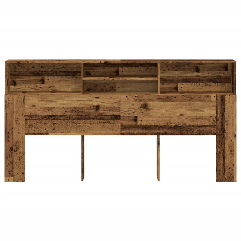 vidaXL Tăblie pat cu dulap, lemn vechi 200x19x103,5 cm lemn prelucrat vidaXL Tăblie pat cu dulap, lemn vechi 200x19x103,5 cm lemn prelucrat