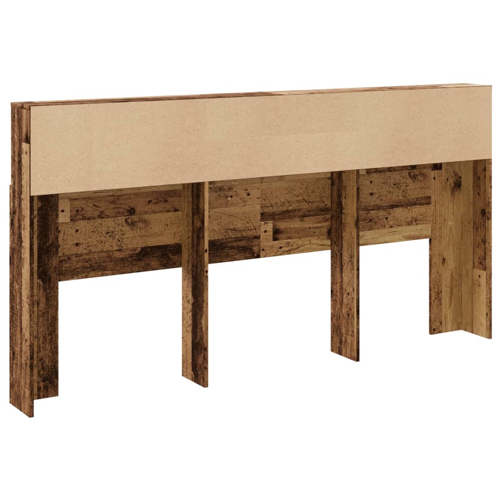 vidaXL Tăblie pat cu dulap, lemn vechi 200x19x103,5 cm lemn prelucrat vidaXL Tăblie pat cu dulap, lemn vechi 200x19x103,5 cm lemn prelucrat