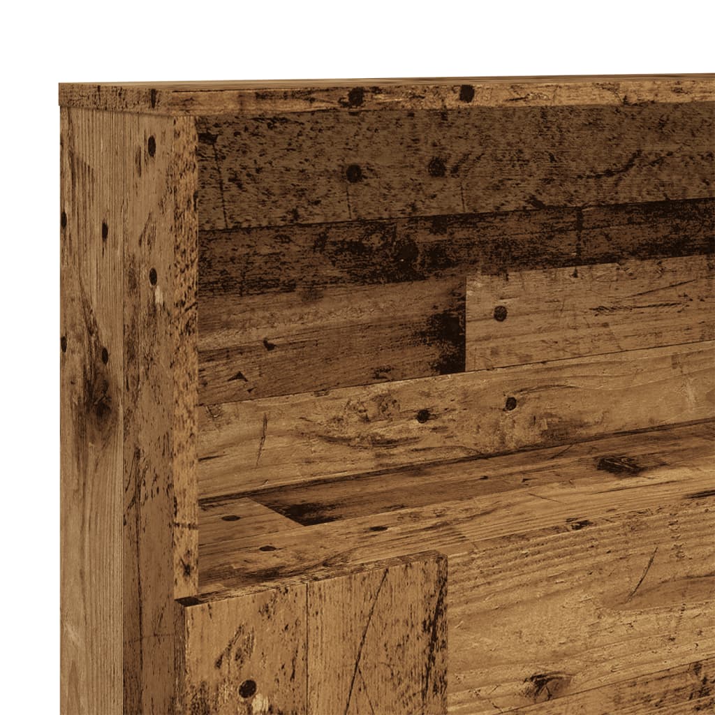 vidaXL Tăblie pat cu dulap, lemn vechi 200x19x103,5 cm lemn prelucrat vidaXL Tăblie pat cu dulap, lemn vechi 200x19x103,5 cm lemn prelucrat