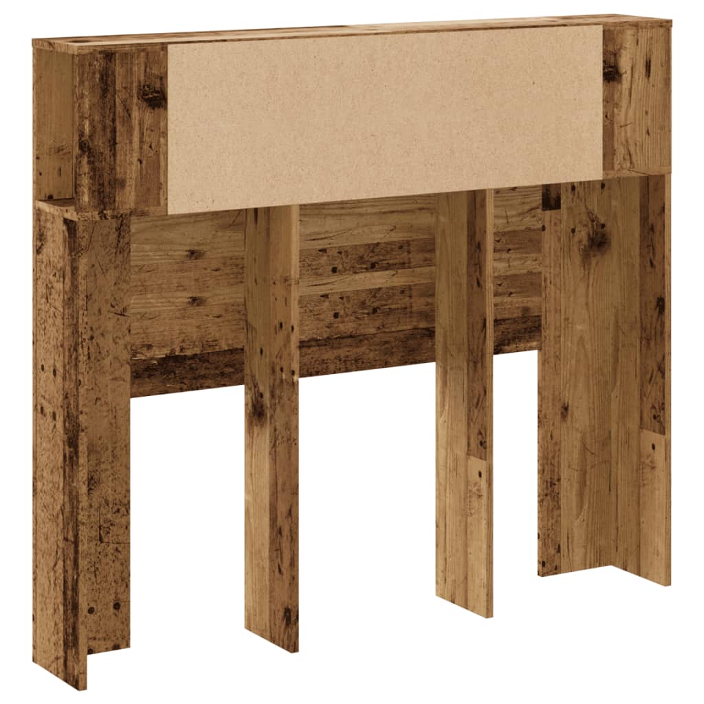 vidaXL Tăblie pat cu dulap, lemn vechi 120x19x104,5 cm lemn prelucrat vidaXL Tăblie pat cu dulap, lemn vechi 120x19x104,5 cm lemn prelucrat