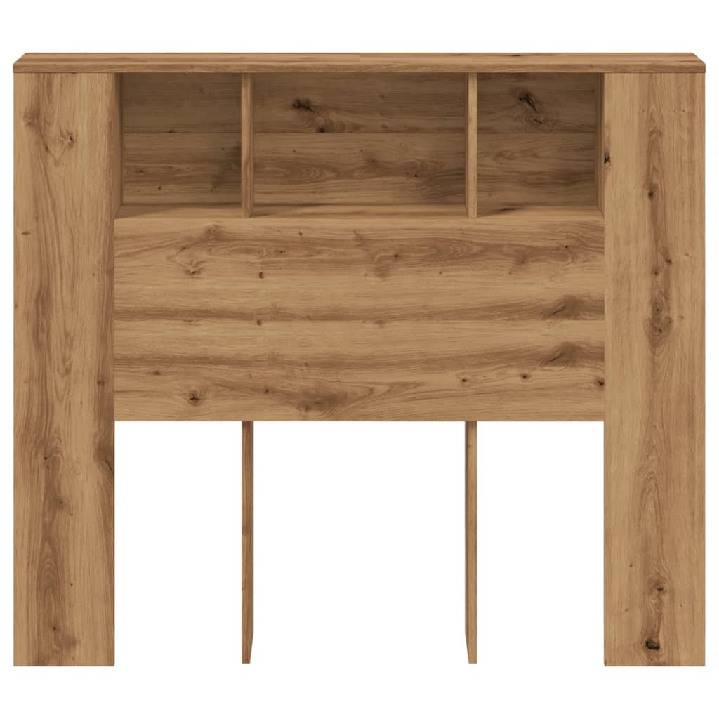 vidaXL Tăblie pat dulap stejar artizanal 120x19x104,5cm lemn prelucrat vidaXL Tăblie pat dulap stejar artizanal 120x19x104,5cm lemn prelucrat