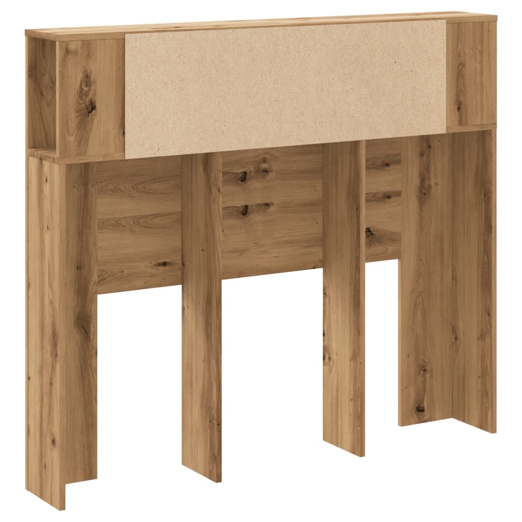 vidaXL Tăblie pat dulap stejar artizanal 120x19x104,5cm lemn prelucrat vidaXL Tăblie pat dulap stejar artizanal 120x19x104,5cm lemn prelucrat