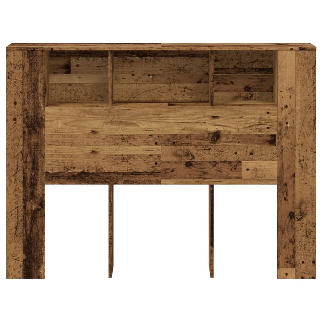 vidaXL Tăblie pat cu dulap lemn vechi 140x18,5x102,5 cm lemn prelucrat vidaXL Tăblie pat cu dulap lemn vechi 140x18,5x102,5 cm lemn prelucrat