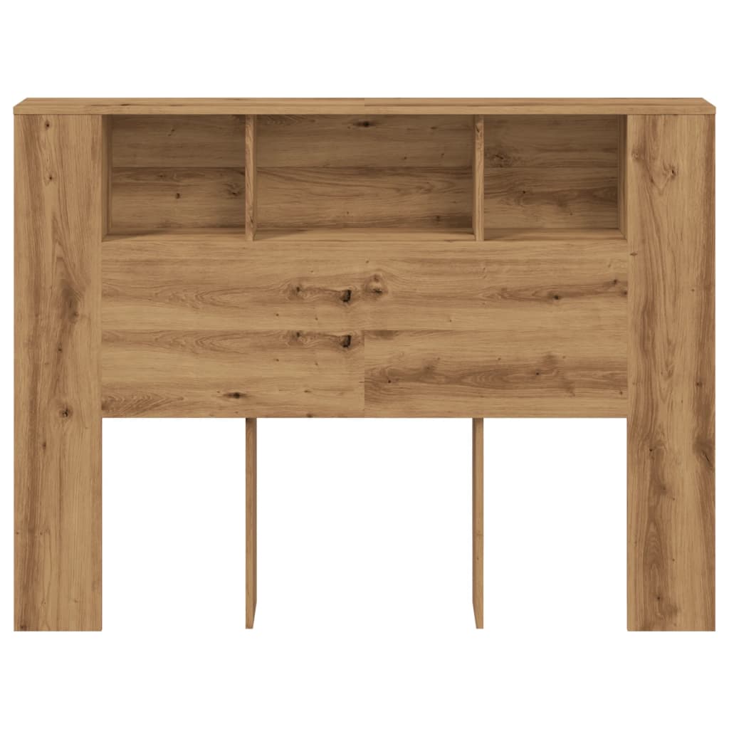vidaXL Tăblie pat dulap stejar artizanal 140x18,5x102,5 cm lemn vidaXL Tăblie pat dulap stejar artizanal 140x18,5x102,5 cm lemn