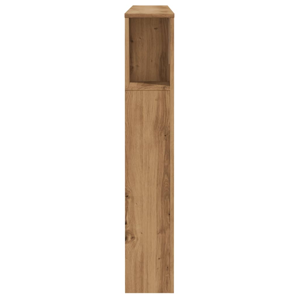 vidaXL Tăblie pat dulap stejar artizanal 140x18,5x102,5 cm lemn vidaXL Tăblie pat dulap stejar artizanal 140x18,5x102,5 cm lemn