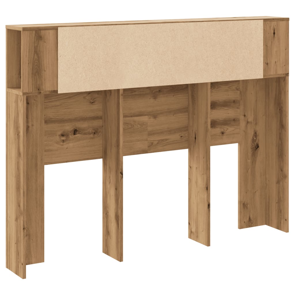 vidaXL Tăblie pat dulap stejar artizanal 140x18,5x102,5 cm lemn vidaXL Tăblie pat dulap stejar artizanal 140x18,5x102,5 cm lemn