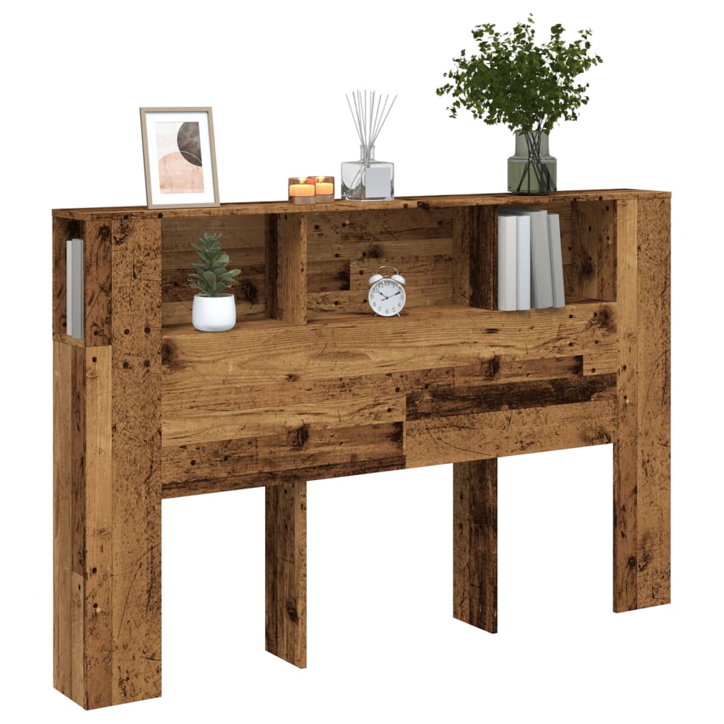 vidaXL Tăblie pat cu dulap lemn vechi 160x18,5x103,5 cm lemn prelucrat vidaXL Tăblie pat cu dulap lemn vechi 160x18,5x103,5 cm lemn prelucrat