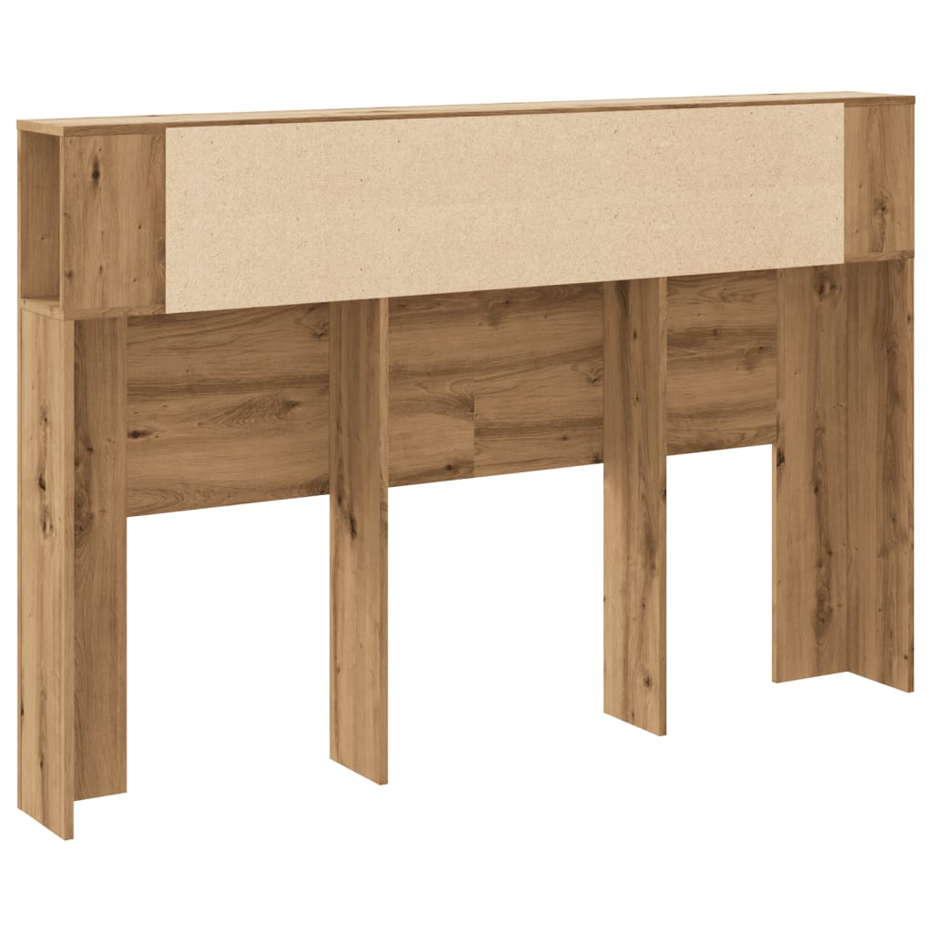 vidaXL Tăblie pat dulap stejar artizanal 160x18,5x103,5 cm lemn vidaXL Tăblie pat dulap stejar artizanal 160x18,5x103,5 cm lemn