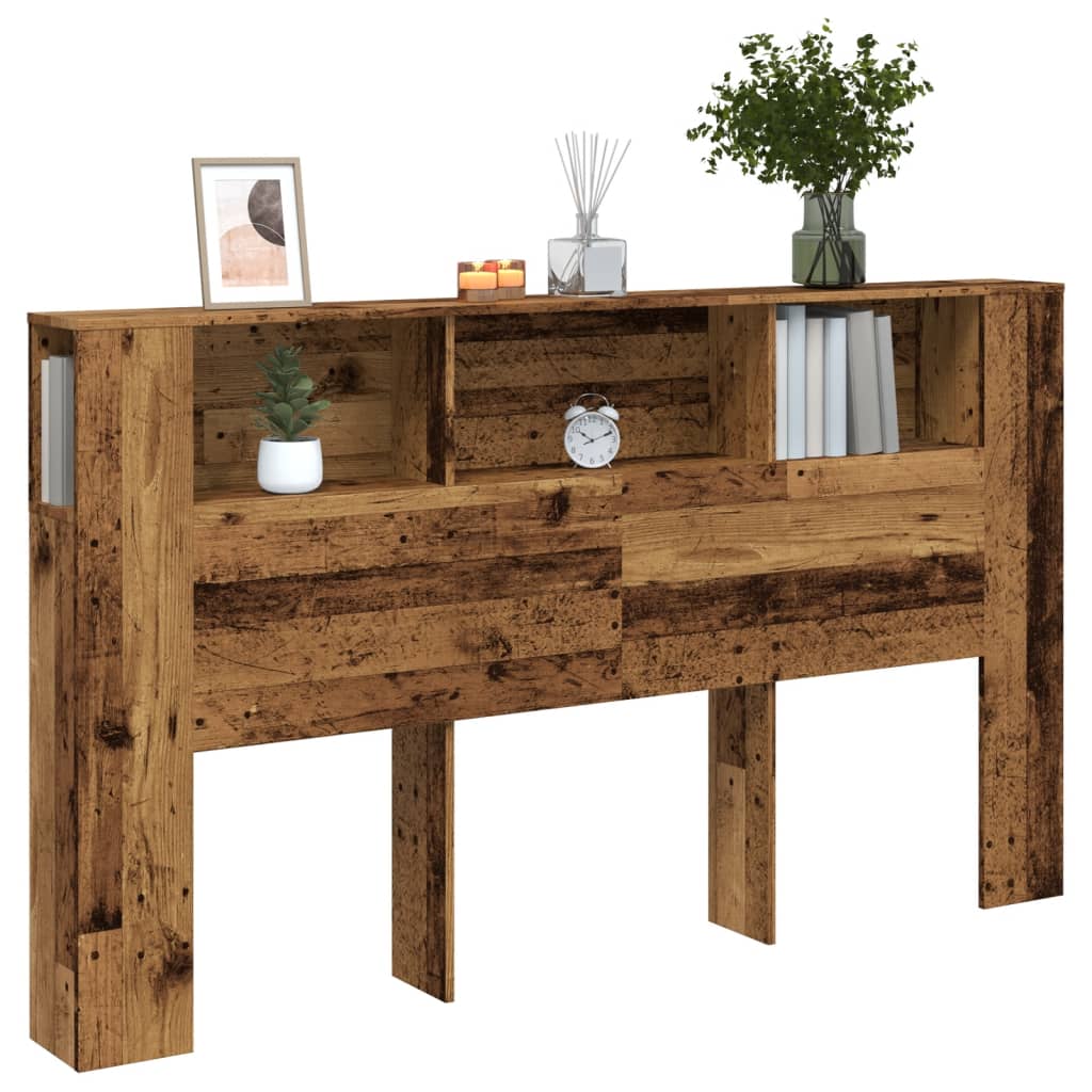 vidaXL Tăblie pat cu dulap lemn vechi 180x18,5x102,5 cm lemn prelucrat vidaXL Tăblie pat cu dulap lemn vechi 180x18,5x102,5 cm lemn prelucrat