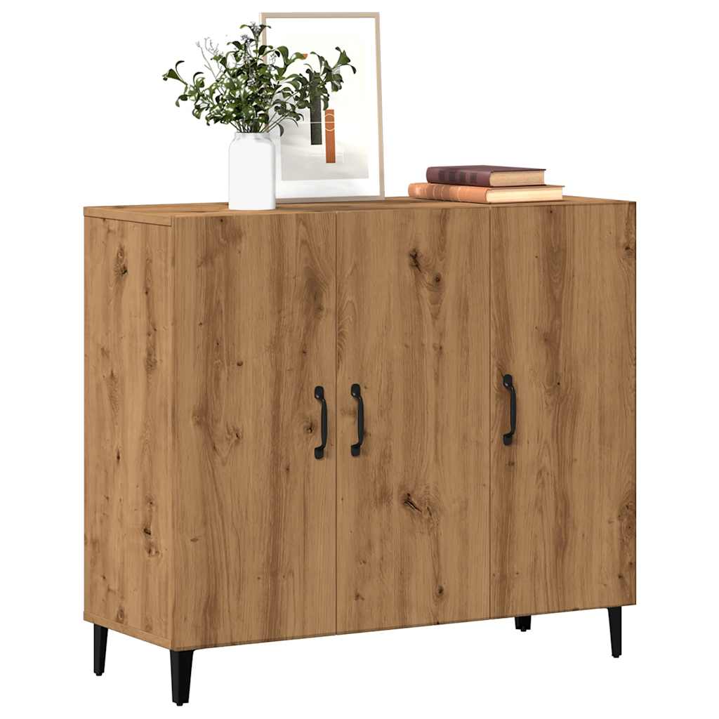 vidaXL Dulap, stejar artizanal, 90x34x80 cm, lemn prelucrat