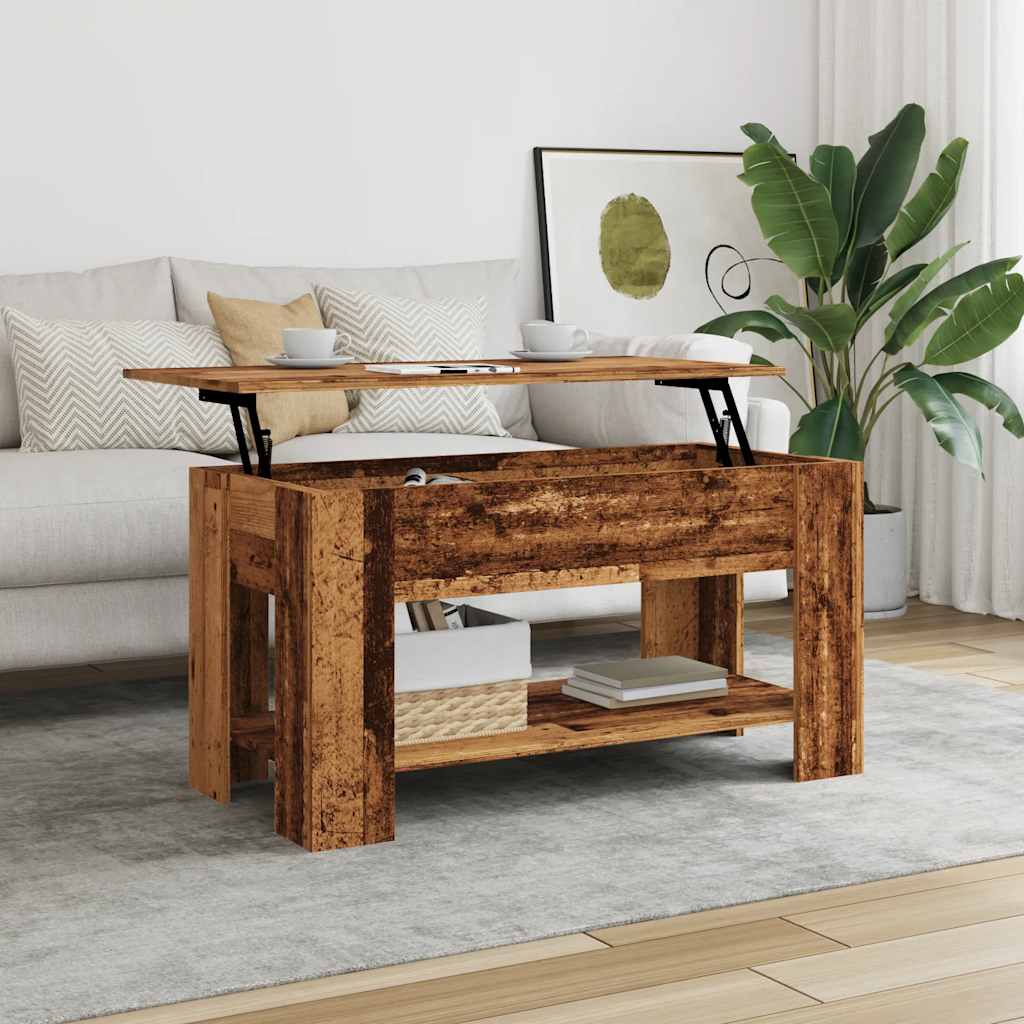 vidaXL Măsuță de cafea, Lemn vechi, 101x49x52 cm, lemn prelucrat vidaXL Măsuță de cafea, Lemn vechi, 101x49x52 cm, lemn prelucrat